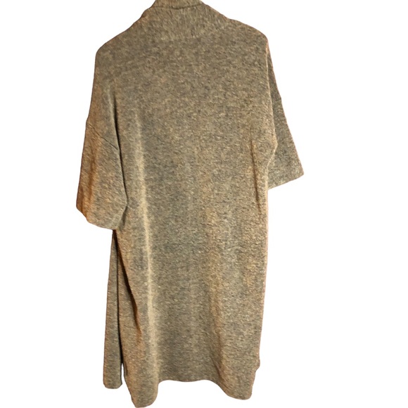 Wool blend longline duster sweater cropped kimono  sleeves and removable… - Picture 7 of 11